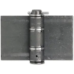Schwarte, Türband, Anschweissband (Torband) schwer 160 x 120 x 5 mm für Stahltore Stahl blank