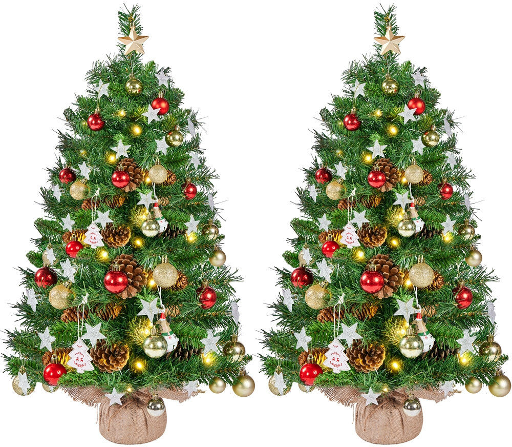 The Seasonal Aisle Lighted Artificial Christmas Tree Green 3' H
