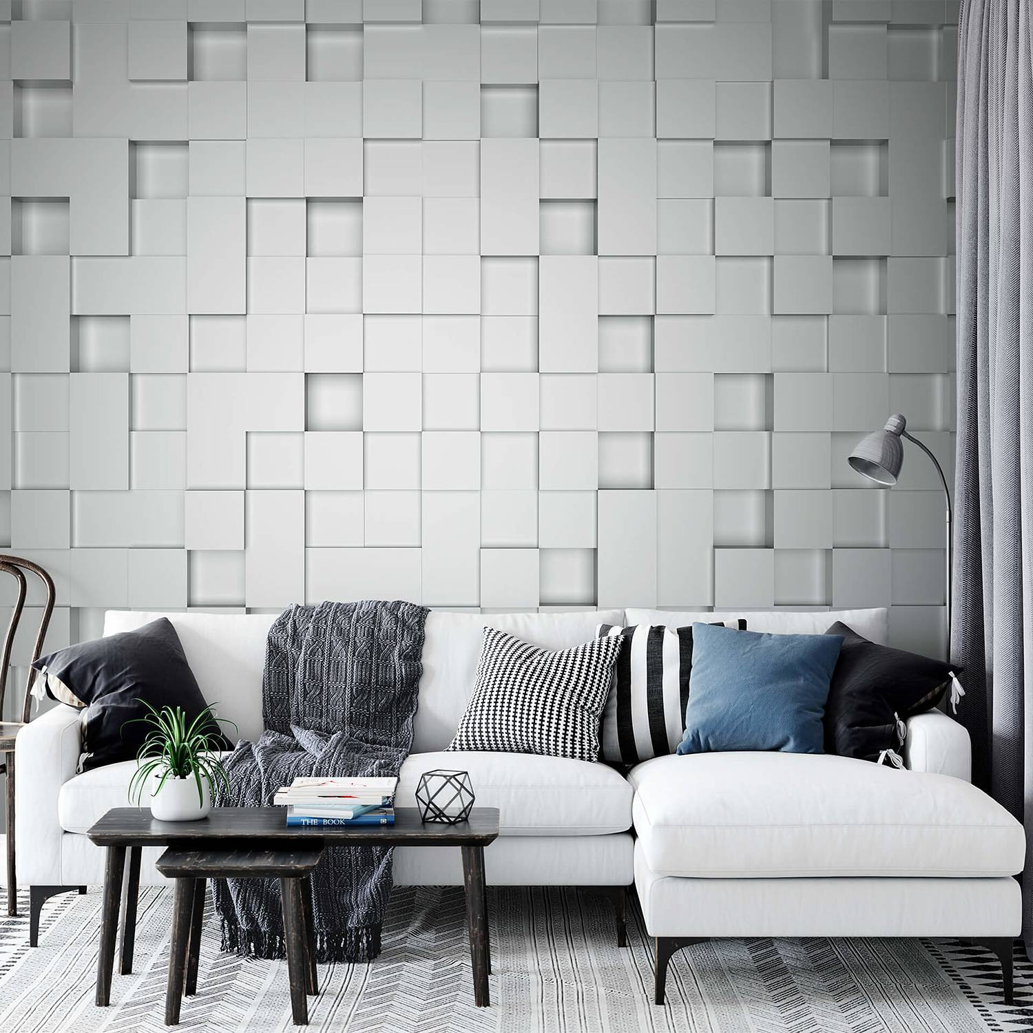 home24 Fotobehang 3D Cubes Mural
