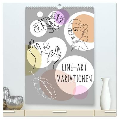 Line-Art Variationen (hochwertiger Premium Wandkalender 2027 DIN A2 hoch), Kunstdruck in Hochglanz