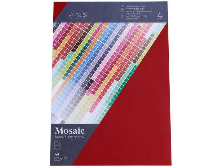 Artoz Mosaic Bogen A4 feuerrot 25 Stück