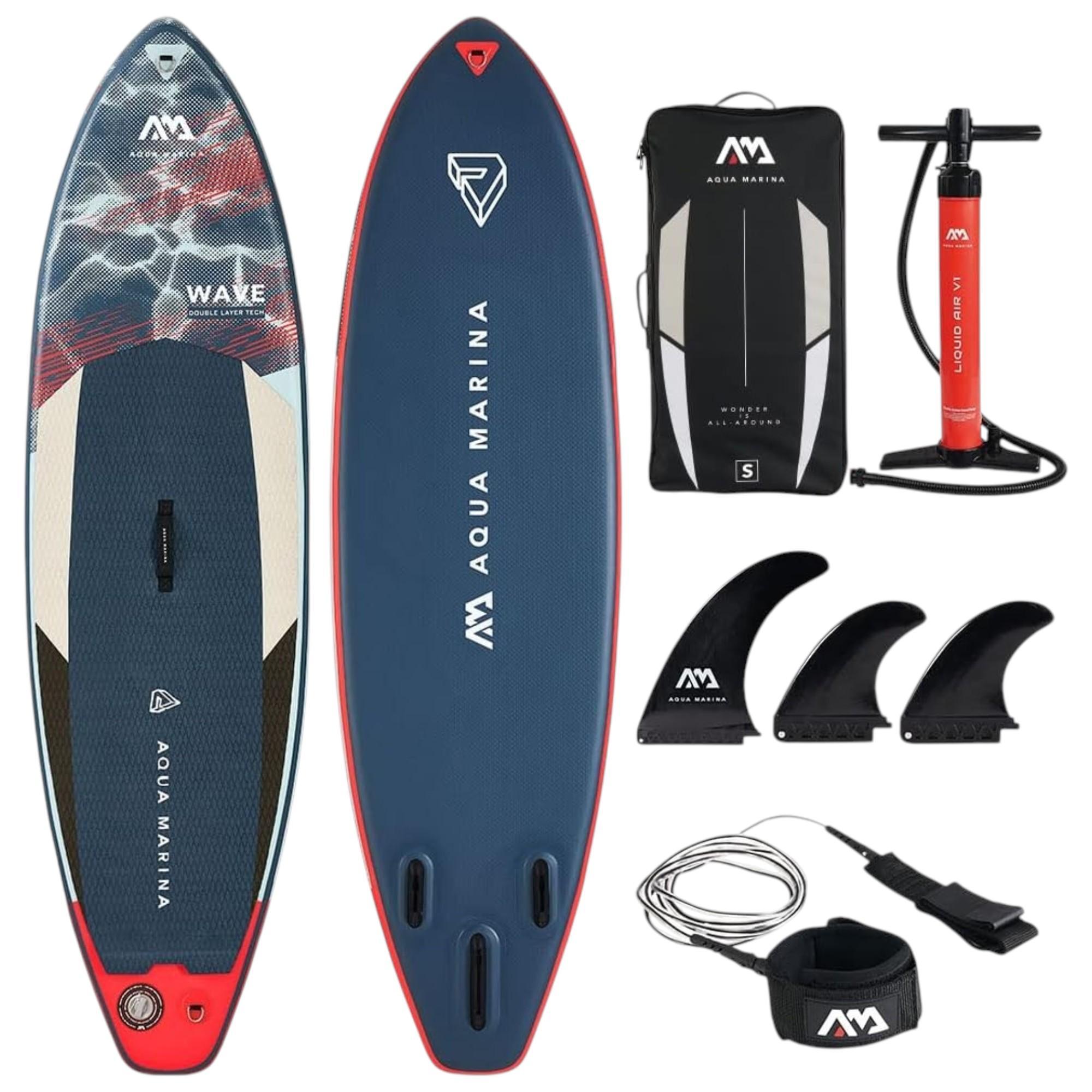 AQUA MARINA Wave 8'8" SUP Board aufblasbar Stand Up Paddle Surfboard 265 cm