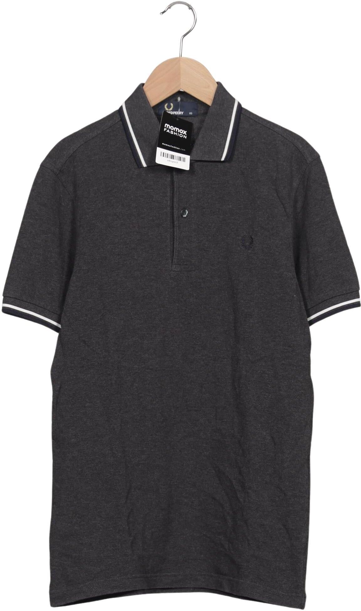 Fred Perry Herren Poloshirt, Grau, Gr. XS, Baumwolle - Second Hand