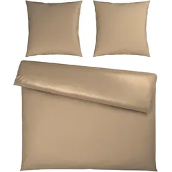 Bettwäsche Xenia Uni XXL Beige ca. 200x200cm