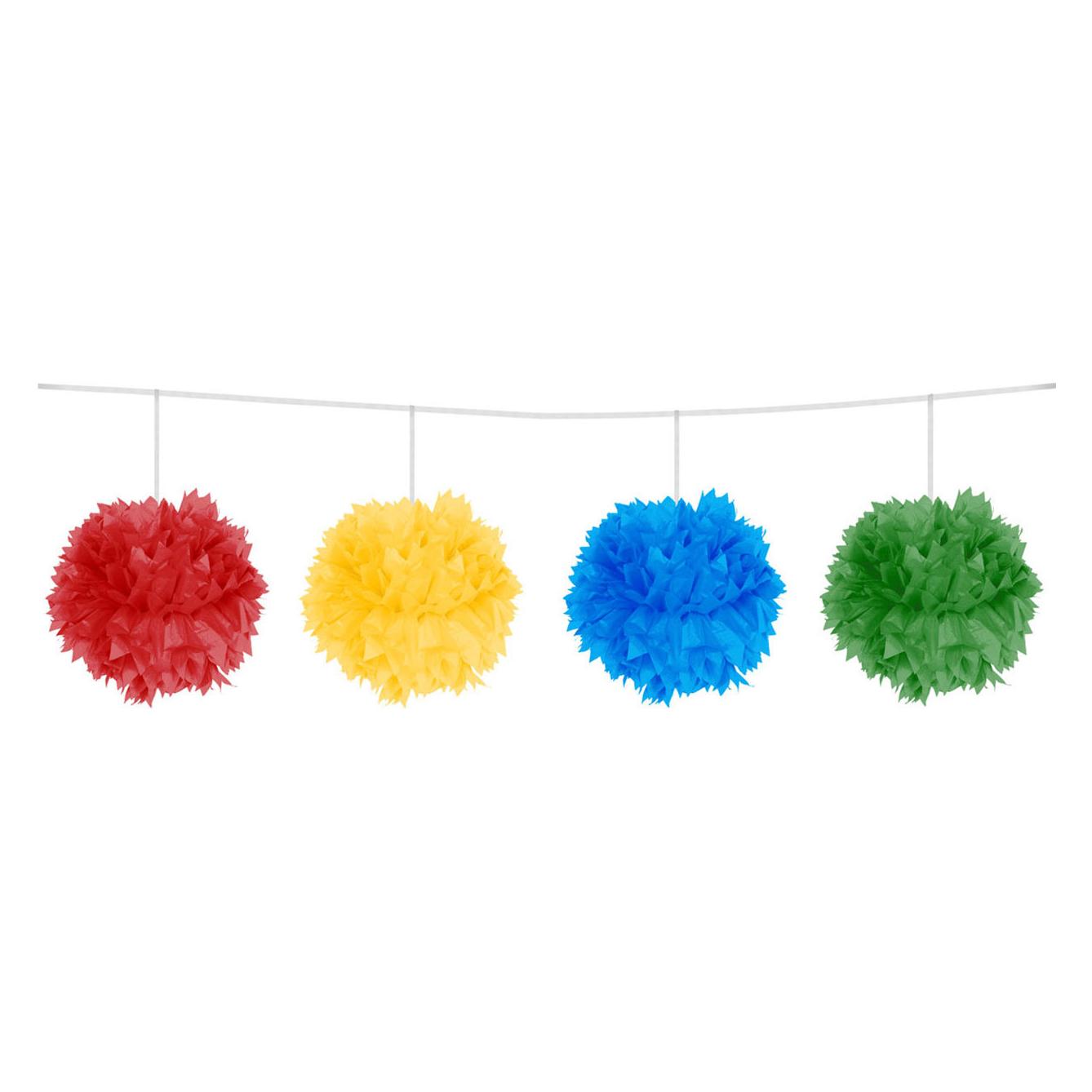 Folat Farbige Pompom Garland (1 Stk.) (22853)