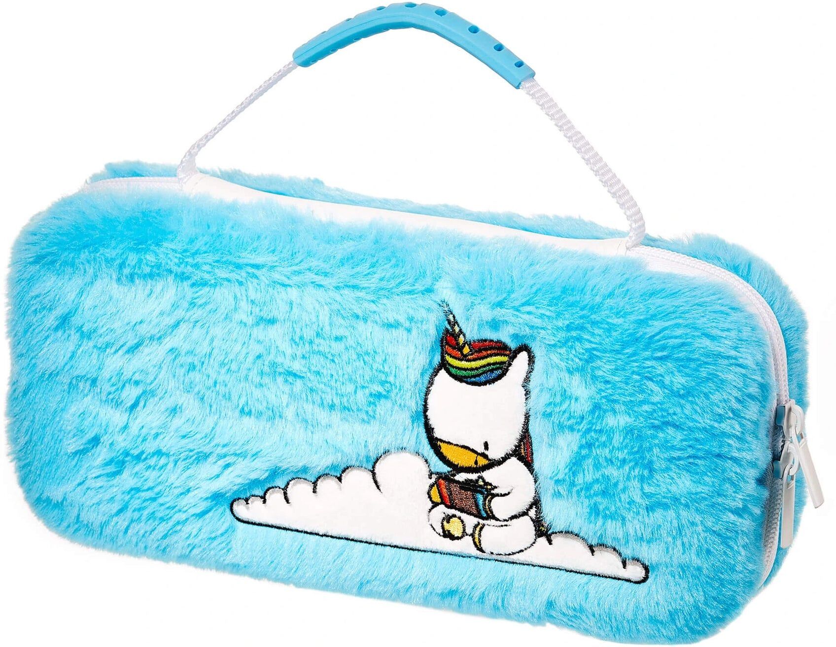 Numskull Nintendo Switch Unicorn Blue Fluffy Carry Case (Nintendo Switch)