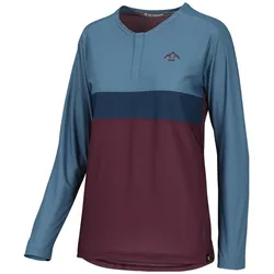 iXS, Damen, Velotrikot, Women"s Flow XTG long Sleeve Henley (38), Blau, Violett, 38