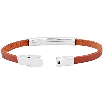 Armband ADELIA´S "Armband aus Leder 21 cm", braun, Armbänder, Herren, 21cm, Leder, Armband, Zum Verschenken – passend für viele Anlässe