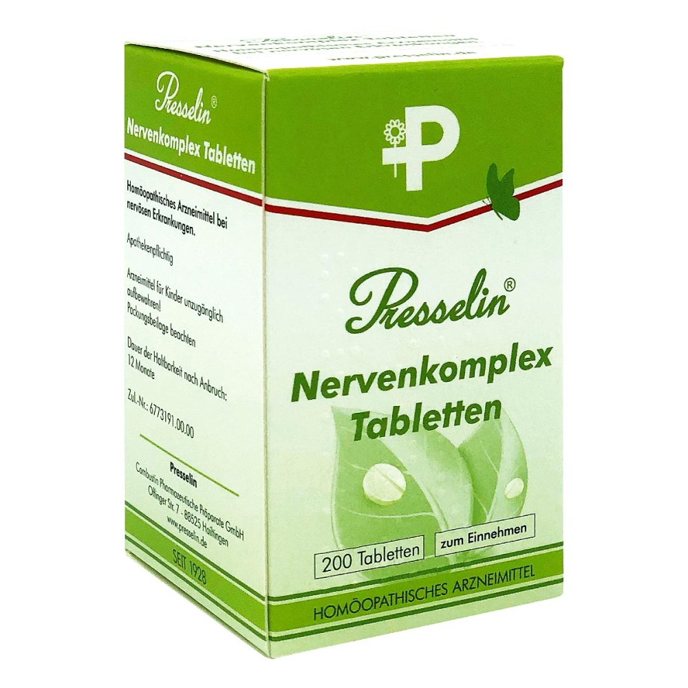COMBUSTIN Pharmazeutische Präparate GmbH Presselin Nervenkomplex Tabletten 06679659