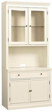 Tuscan Cabinet & Hutch with Doors - Off White - Ballard Designs