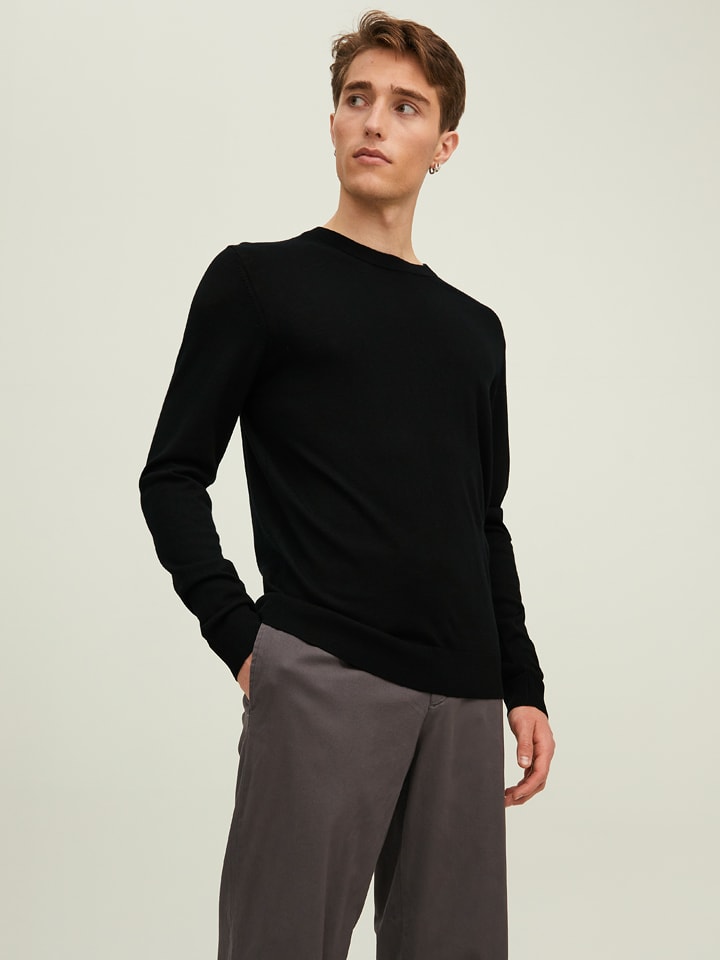Jack & Jones Wollpullover in Schwarz - M