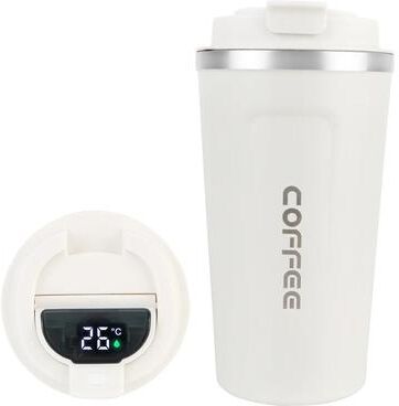 Uplift Essentials Thermo Cafe Coffee Mug Stainless Steel Leak Proof Travel Cup 510ml White Digit