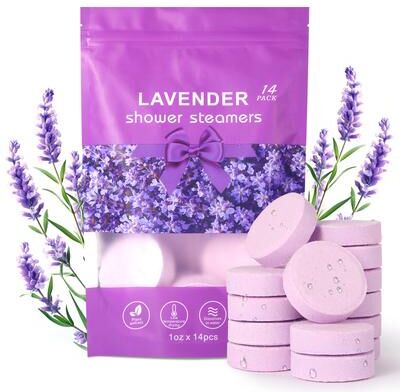 Youfap Market Natural Lavender Shower Bomb, Moisturizing Bath Salt Tablets For Stress Relief, Ideal For Men And Women Natural Lavender Shower Bomb, Moisturizing Bath Salt Tablets For Stress Relief, Ideal For Men And Women