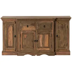 Sideboard Sheesham 160x40x85 grau geölt LEEDS #02