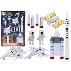 Set Weltraumfiguren Astronauten Raketen 11-teilig