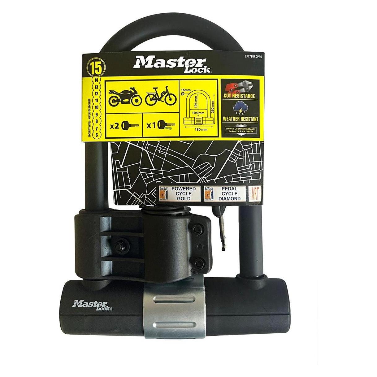 Master Lock High Security U Lock Bügelschloss (8377EURDPRO)