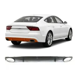 Sport Heckdiffusor mit Endrohrblenden passend für Audi A7 4G Sportback 2016-2018