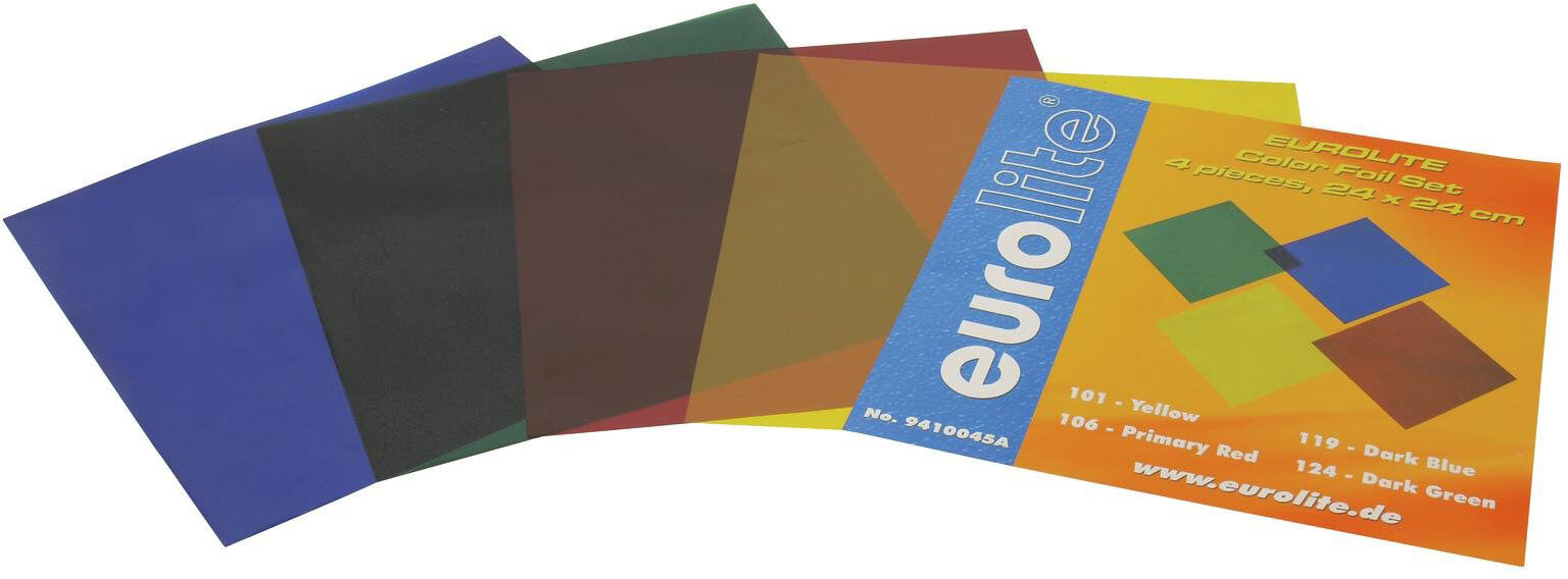 EuroLite Farbfolienset 24x24cm Par-64 Vier Farben