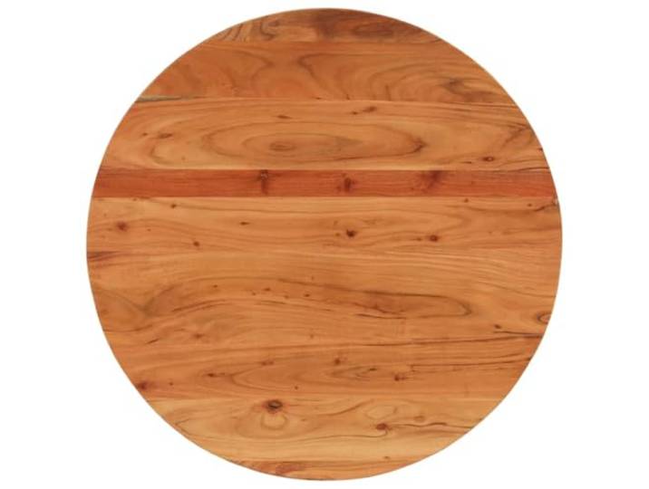 Kaorsrow Runde Tischplatte Ø80x2,5 cm Akazie Massivholz Unbehandelt Robuste Ersatzplatte für Couchtische im Wohnzimmer, individuelle Naturmaserung zum Selbergestalten und Lackieren.