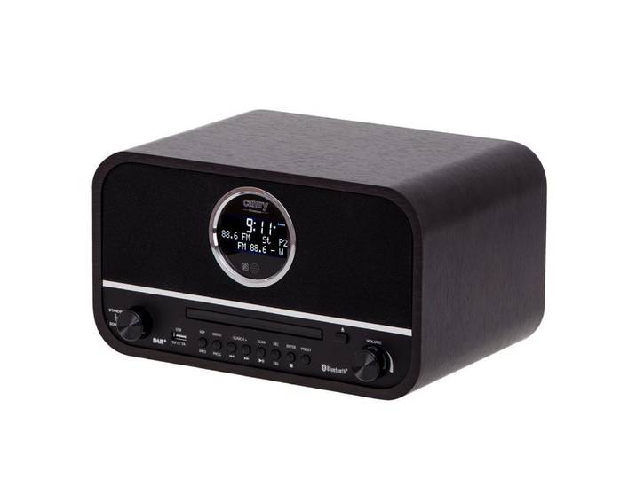 Camry CR 1182 Retro-Radio (Küchenradio mit Holzgehäuse, Bluetooth 5.0, FM, DAB, braun)