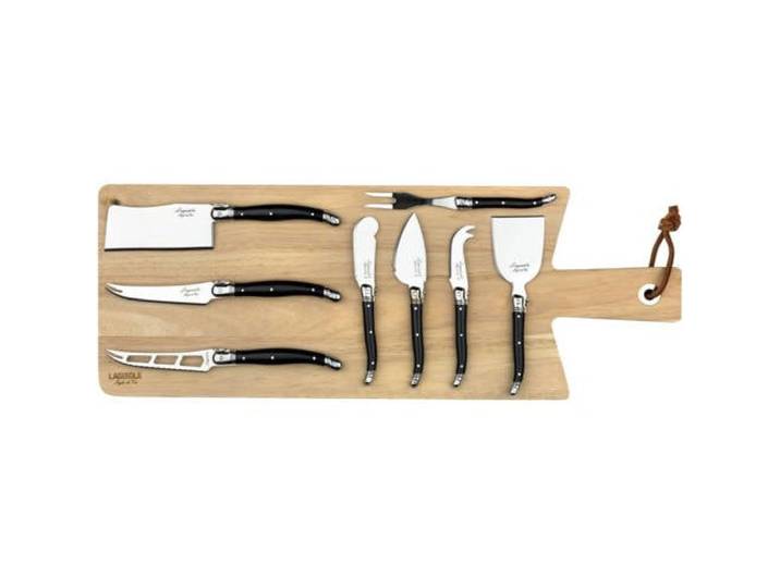 Laguiole Style de Vie Laguiole Style De Vie Kaasmessenset met Plank - 9-delig