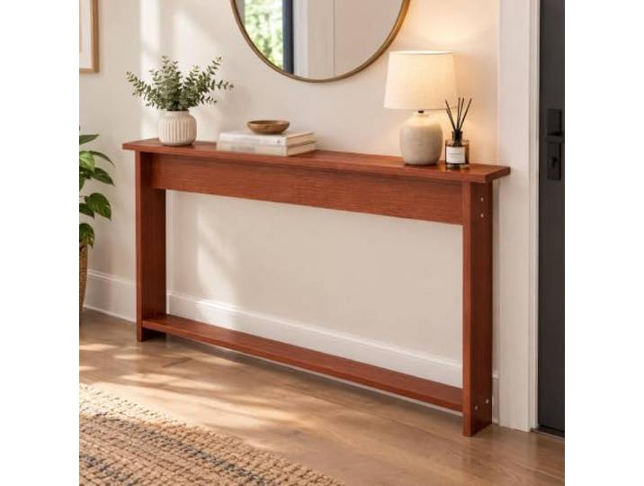QHZYMX Schmaler Konsolentisch Aus Holz Hinter Dem Sofa, H 75 85 95 105 cm B 20 25 Cm Multifunktionales Aufbewahrungsregal Für Platzieren Von Fernbedienungen, Anpassbar(90x25x105cm/35x10x41in)