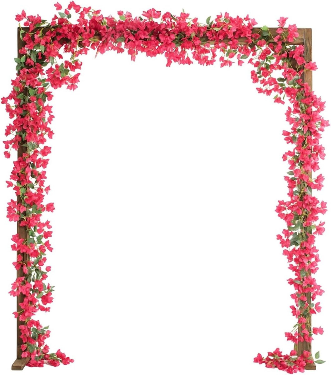 Kunstmatige Bougainvillea Slinger - Rozerode Zijden Wijnstokken - 170 cm