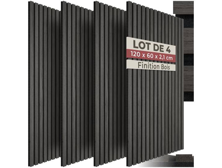 Panneaux acoustiques SONIC WALL aspect bois - chêne noir