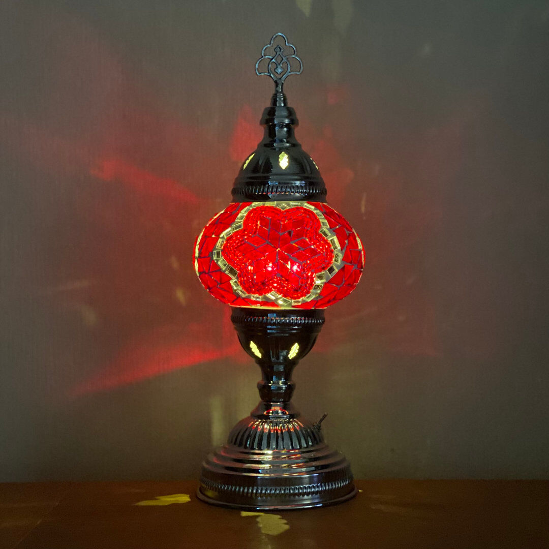 Latitude Vive Kearns Metal Lamp Red 118cm H X 30cm W X 30cm D