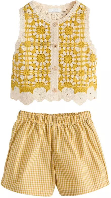 Next - Set: Top und Shorts, Top und Shorts Set, 5-6A, Ecru