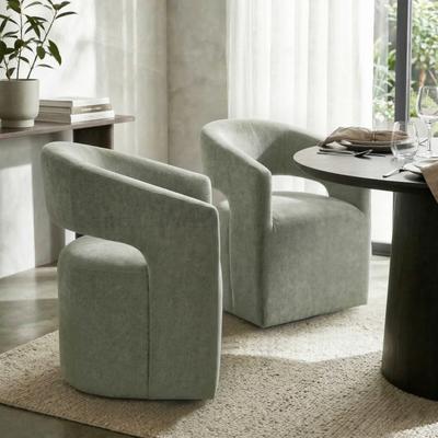 Furniture of America Rivena Modern 26-inch Fabric Accent Chair with Casters
