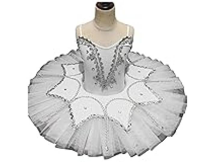 ZLZNX Filles Robe Ballet Justaucorps Gymnastique Vêtements Tutu Jupe Cygne Dentelle Broderie Costume,7,160