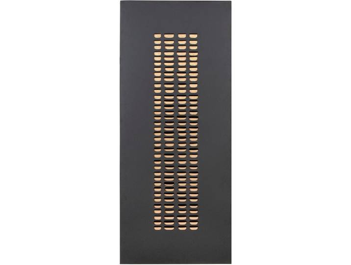 Wanddekoobjekt CASABLANCA BY GILDE Wandrelief rechteckig Torus schwarz H. 120 cm , schwarz, B:50cm H:120cm T:3,5cm, Metall, Wanddekoobjekte, Wanddekoobjekt