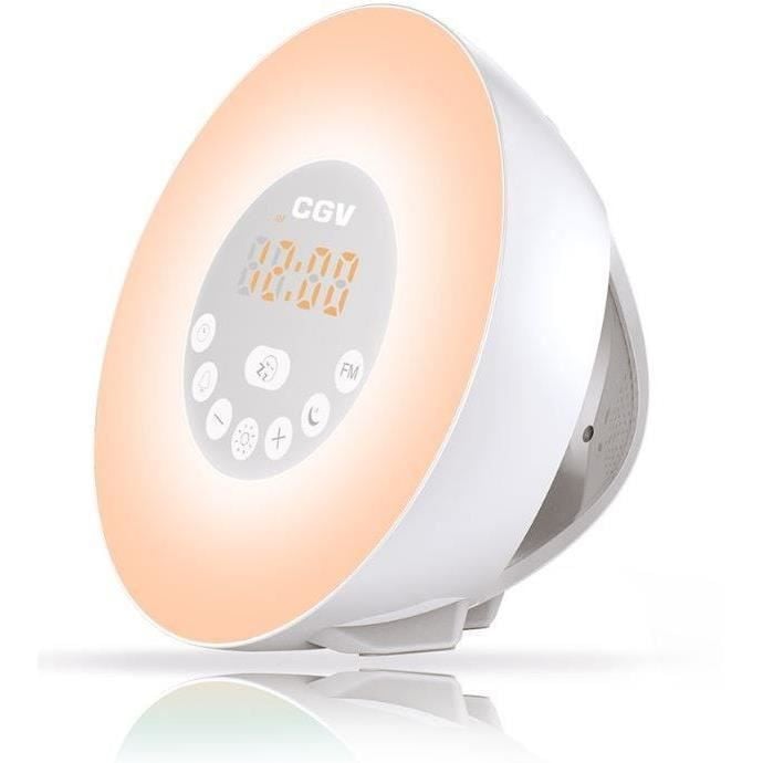 CGV CR ARUNA Wekker met Radio - Sunrise Simulator - DAB+ en FM - Lichtstanden