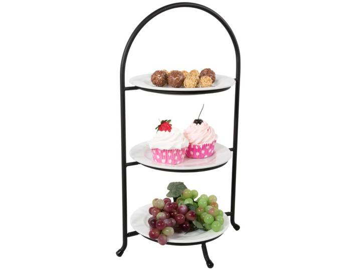 Etagère Contacto Bander schwarz Stahldraht B 32 H 47 cm - Etagère