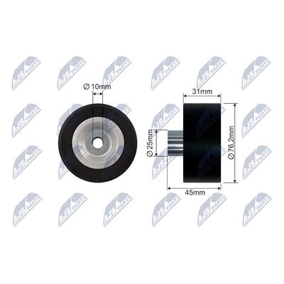 NTY Spannrolle, Keilriemen rnkfr037 für Ford
