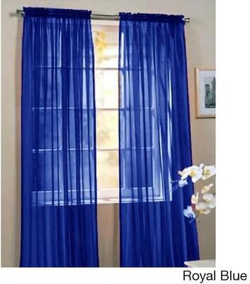 Elegant Comfort 84-inch Window Sheer Curtain Panel Pair - 60 x 84