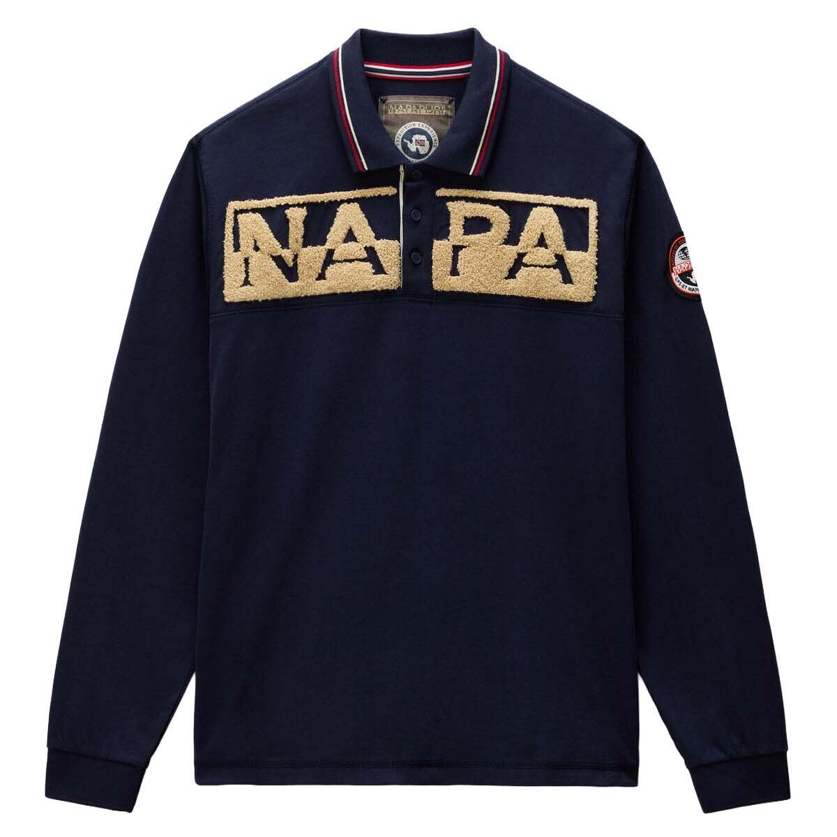 Napapijri E-archive Polo LS blu marine (176) XL NP0A8AMD1761003