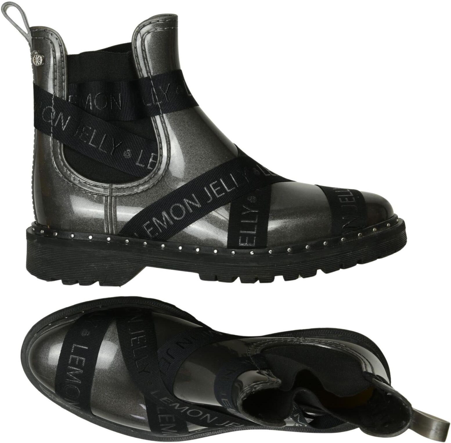 Lemon Jelly Damen Stiefelette, Silber, Gr. EU 38, Kunstleder - Second Hand