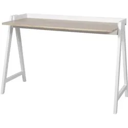 Schaffenburg, Schreibtisch, Schreibtisch DOM-TW126-EIK-WIT Eiche, Weiss (123 x 60 x 80 cm)