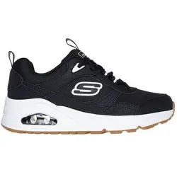 SKECHERS Kinder Lifestyle-Sch. nieder Ki LACE UP SNEAKER W OVERLAY DETAILS &, Größe 33 1⁄2 in Schwarz Schwarz