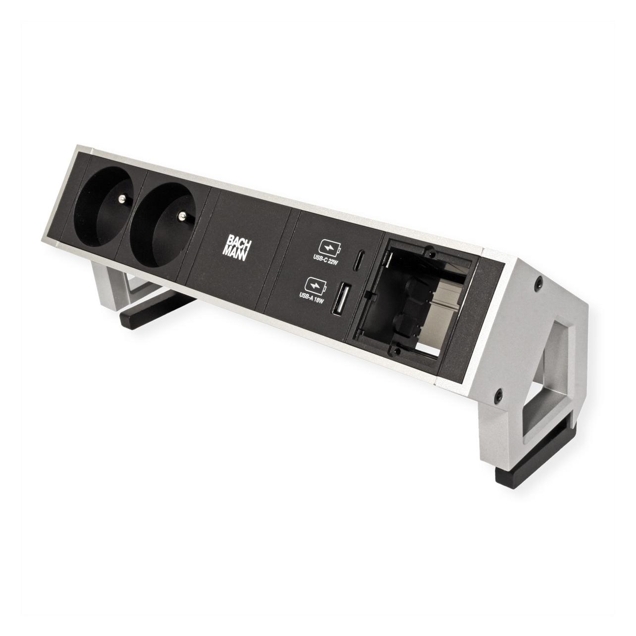 Bachmann Desk 2 - 2 AC-Ausgänge - Indoor - Typ E - 1 Stück(e) (2x, CEE 7/5) (902.923)