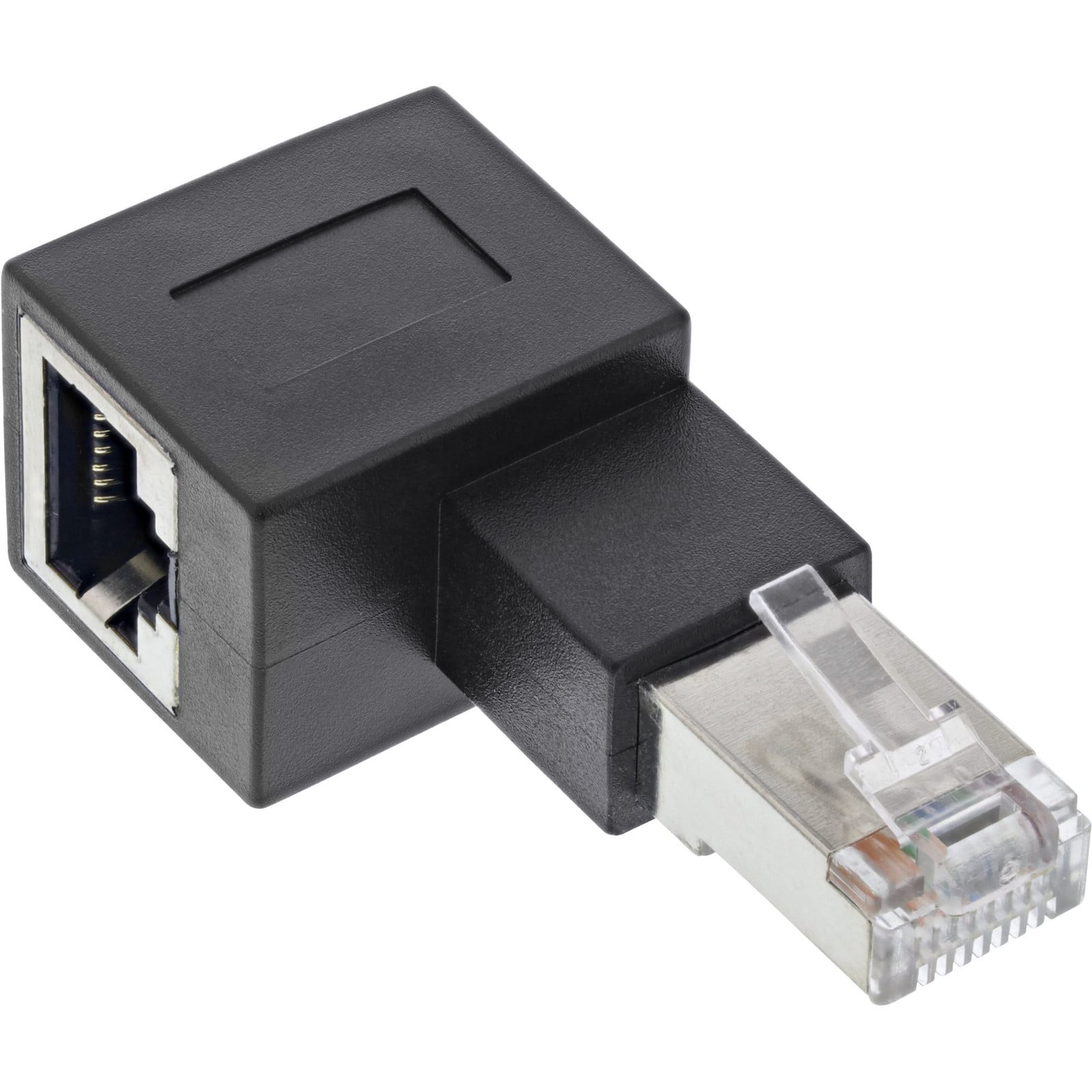 InLine 69991D RJ45-adapter Cat.6A met 90 graden naar links geknikte aansluiting
