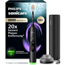 PHILIPS Sonicare Elektrische Zahnbürste DiamondClean 8000 HX8410/12 - schwarz