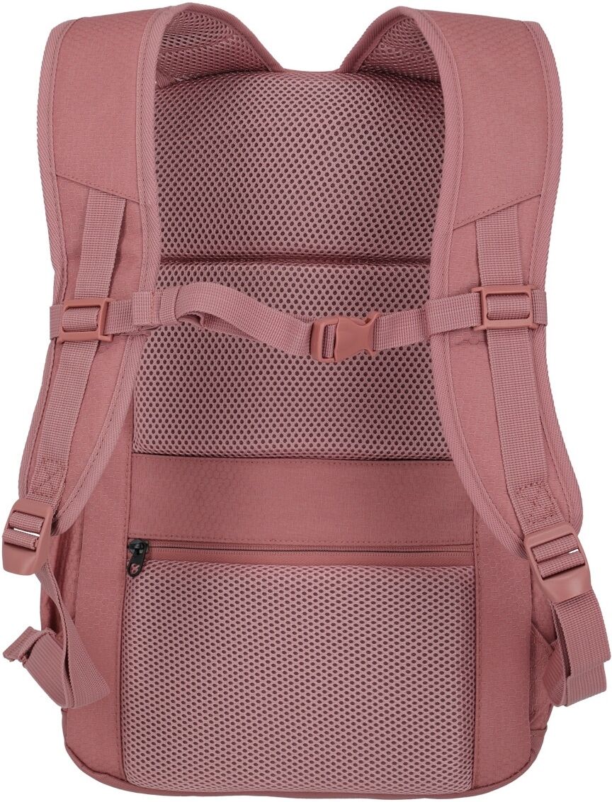 Laptoprucksack TRAVELITE "KICK OFF Reiserucksack", Gr. B/H/T: 31cm x 45cm x 16cm, rosa (rosé), Polyester, unifarben, Basic, Rucksäcke Laptoprucksack, ideal als Freizeit-, Arbeits-, Schul- und Reiserucksack rosé B/H/T: 31cm x 45cm x 16cm