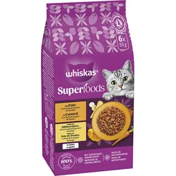 Whiskas Multipack Superfoods 2 Varietäten Ente & Karotten, Huhn & Leber in Gelee 6x1 kg
