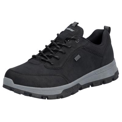 Sneaker RIEKER, Herren, Gr. 42, Textil, schwarz, Lederimitat, Textil, Schuhe Sneaker, Outdoorschuh, Halbschuh, Schnürschuh mit TEX-Membran, Topseller