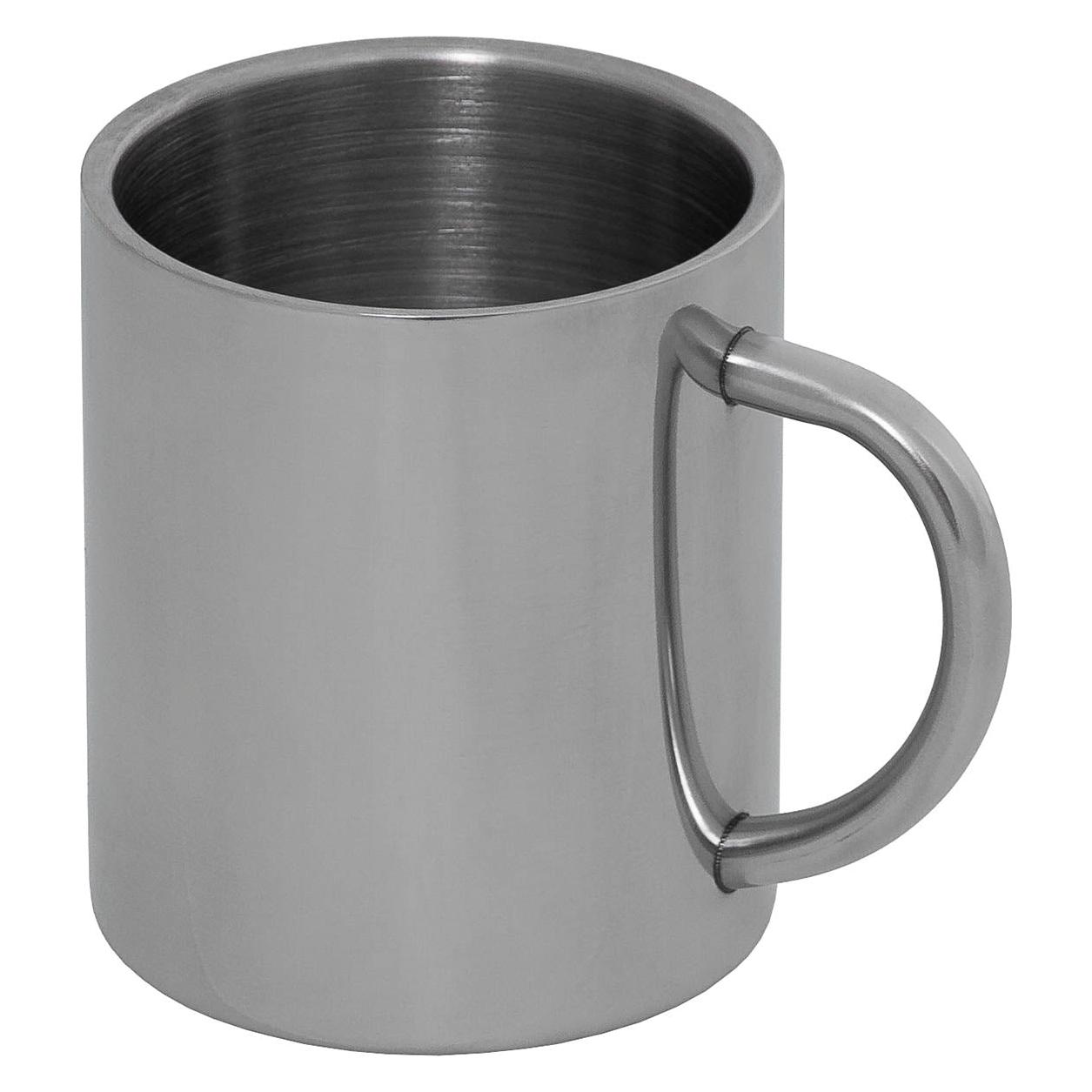 Mfh Edelstahl-Tasse doppelwandig (250 ml) (33381)