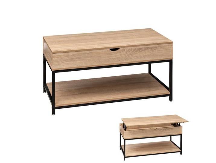 Eazy Living Table Basse Lift-Up 95 cm Toulon Bois
