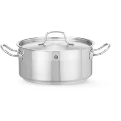 Hendi 6x Kochtopf,niedrig - mit Deckel,4,8L,⌀240x(H)105mm